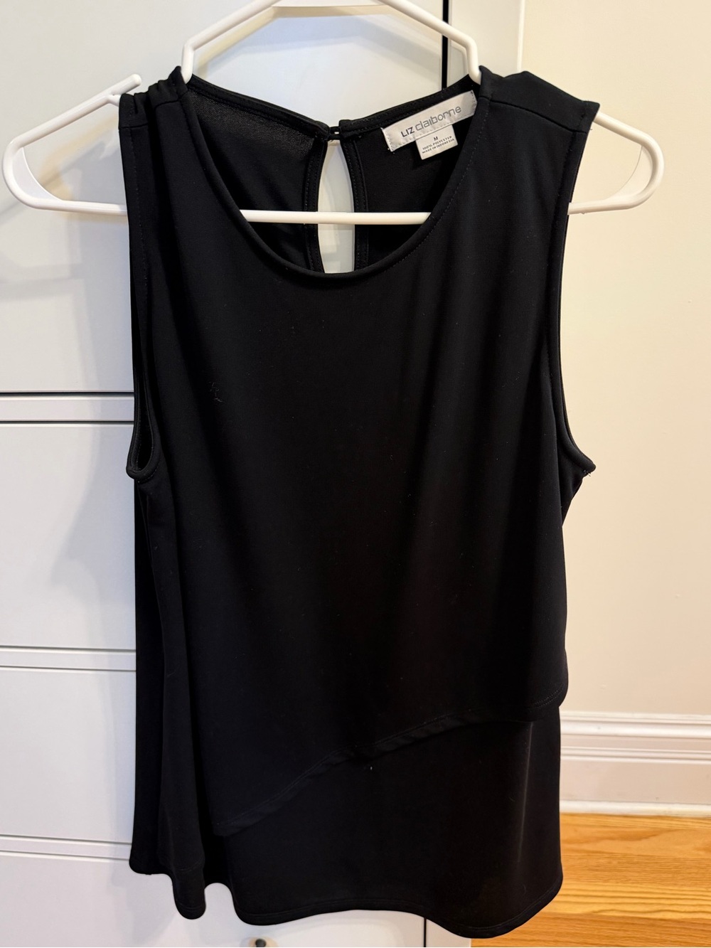 Liz Claiborne black Sleeveless Layered shir